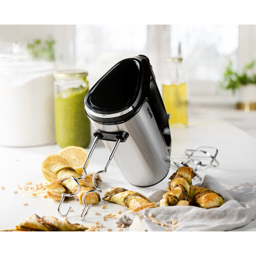 DO9258M Domo Handmixer 800W 2 Quirle, 2 Knethaken, 5 Stufen + Turbo Produktbild Side View L