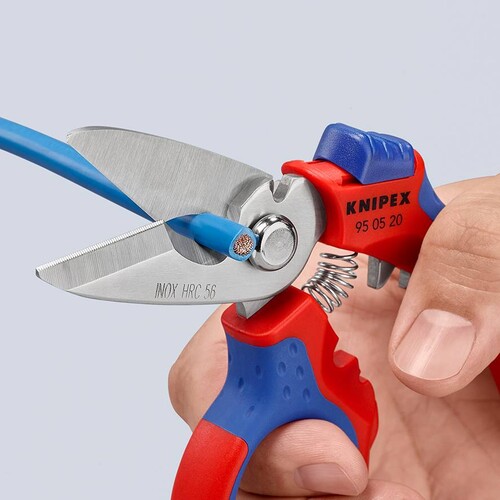 950520SB Knipex Elektrikerschere von 0,5 bis 6 mm2 und 10 bis 25 mm2 Produktbild Additional View 6 L