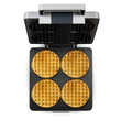 DO9251W Domo Waffeleisen für 4 runde Waffeln Produktbild Side View S