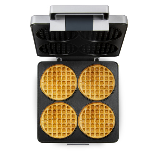 DO9251W Domo Waffeleisen für 4 runde Waffeln Produktbild Side View L