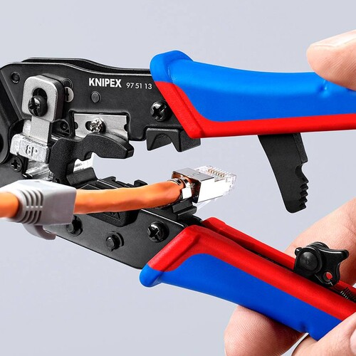 975113 Knipex Crimpzange für Westernstecker Produktbild Back View L