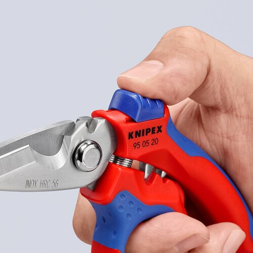 950520SB Knipex Elektrikerschere von 0,5 bis 6 mm2 und 10 bis 25 mm2 Produktbild Back View L