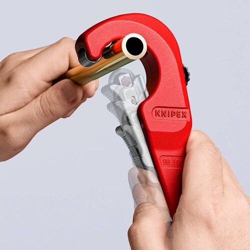 90 31 02 BK Knipex 180 mm 1 TubiX Rohrabschneider Produktbild Side View L