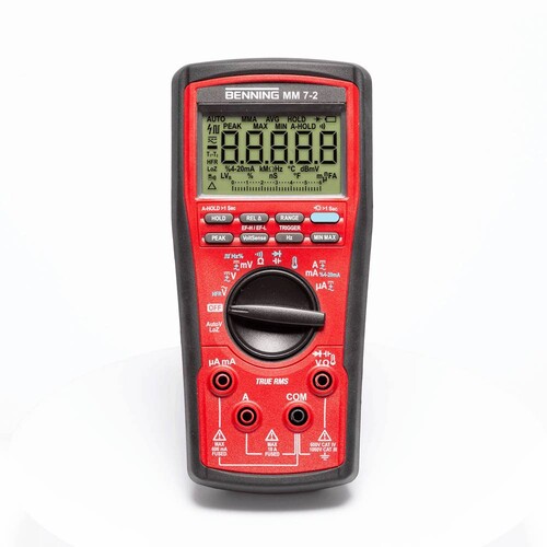 B044690 BENNING Digital Multimeter MM 7-2  1000/1000V, 10/10A, 60MOhm, 10mF Produktbild Back View L