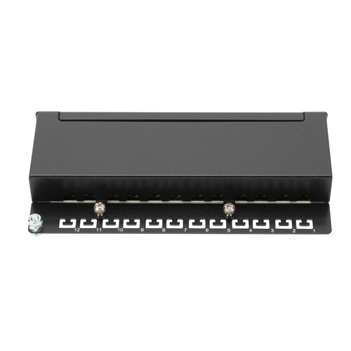 DN-91612SD-EA Digitus Desktop AP CAT6A Patchpanel 12-Port Schwarz bis 500MHz Produktbild Additional View 2 L