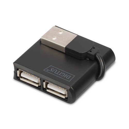 DA-70217 Digitus USB Hub  4PORT USB 2.0 Schwarz, Hot-Swap Produktbild Additional View 2 L