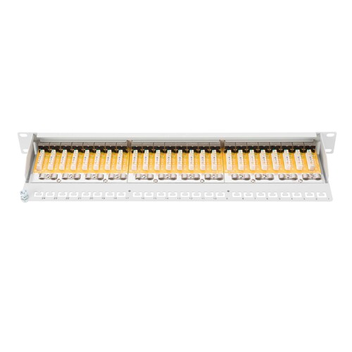 DN-91624S Digitus CAT.6  Patchpanel, 24xRJ45 STP 19 1HE, RAL7035, STP Produktbild Additional View 2 L