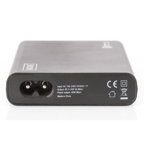 DA-10194 Digitus Universal USB Charging Station max. 40W,USB Port,div. Adapter Produktbild Additional View 2 L