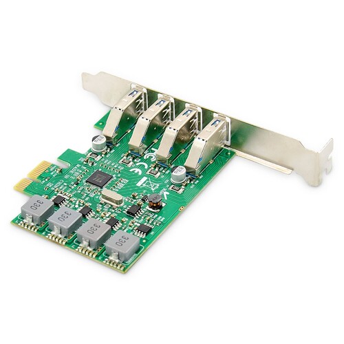 DS-30226 Digitus USB PCI Express Add On card USB3.0, 4 port A/F, Chipset: VL805 Produktbild Additional View 2 L