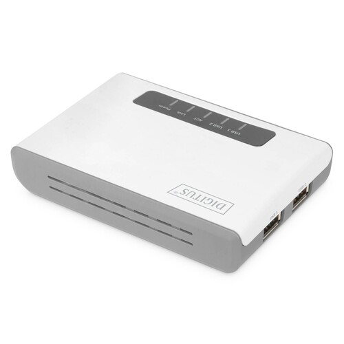 DN-13024 Digitus 2 Port USB 2.0 Wireless Multifunction Network Server, 300 Mbps Produktbild Additional View 2 L