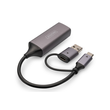 DN-3028 Digitus USB Type C Gigabit Ethernet Adapter 2.5G USB C + USB A Produktbild Additional View 2 S