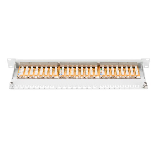 DN-91624S Digitus CAT.6  Patchpanel, 24xRJ45 STP 19 1HE, RAL7035, STP Produktbild Additional View 3 L