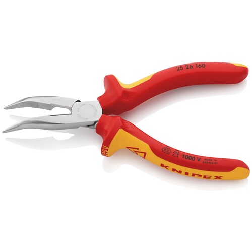 2526160 KNIPEX FLACHRUNDZANGE M.SCHNEIDE GEBOGEN 160MM VDE 1000V Produktbild Additional View 1 L