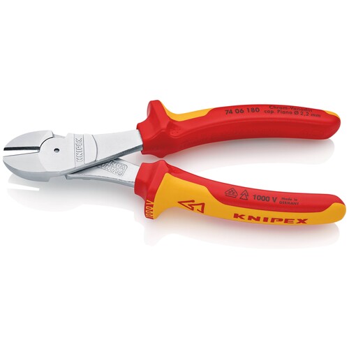 7406180 KNIPEX KRAFT SEITENSCHNEIDER 180MM VDE 1000V Produktbild Additional View 1 L