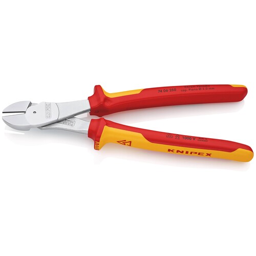 7406250 KNIPEX KRAFT SEITENSCHNEIDER 250MM VDE 1000V Produktbild Additional View 1 L