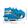 783-613 WAGO N-TRENNKLEMME 0,2-16MM BLAU 68A, B 12MM, TO Produktbild 2 S