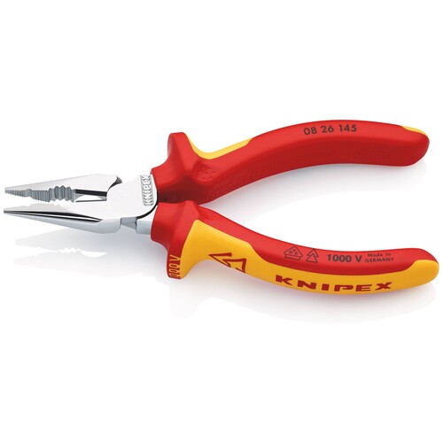 08 26 145 Knipex Spitzkombizange 145mm verchromt, VDE 1000V Produktbild Additional View 5 L