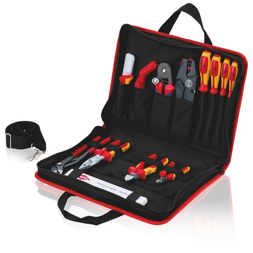 00 21 11 Knipex Werkzeugtasche Kompakt Elektro 13-teilig inkl. Werkzeug Produktbild Additional View 1 L