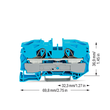 2016-1204 Wago TobJob S 2-Leiter Durchgangsklemme 16mm² blau Produktbild 2 S