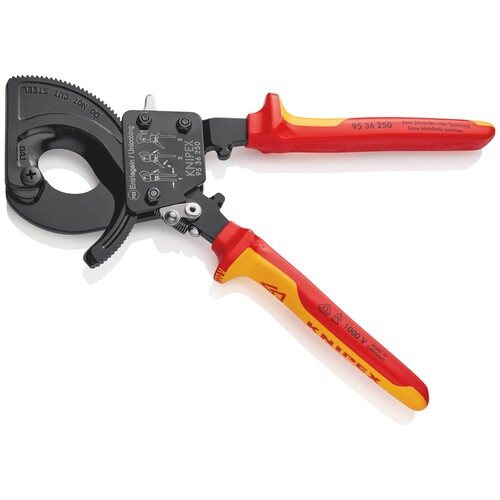 95 36 250 Knipex Kabelschneider Ratschenprinz. 32-240mm² VDE Produktbild Additional View 2 L