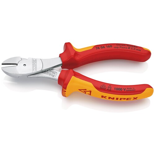 74 06 160 Knipex Kraft-Seitenschneider 160MM VDE 1000V Produktbild Additional View 1 L