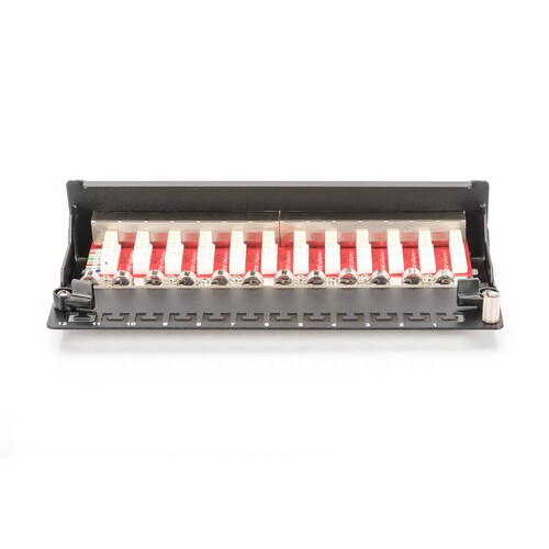 DN-91612SD-EA Digitus Desktop AP CAT6A Patchpanel 12-Port Schwarz bis 500MHz Produktbild Additional View 3 L