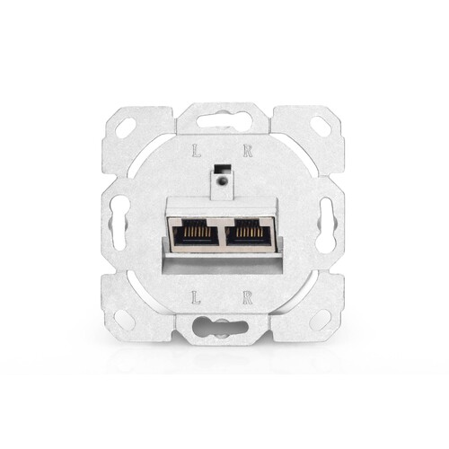 DN-9007-1 Digitus CAT6A Datendose UP 2xRJ45 STP reinweiß Produktbild Additional View 3 L