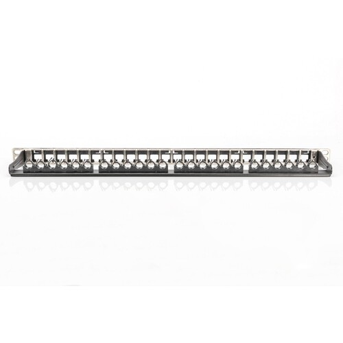 DN-91422 Digitus Patchpanel Modular 24port 05HE 19 0.5HE, RAL9005, shielded Produktbild Additional View 2 L