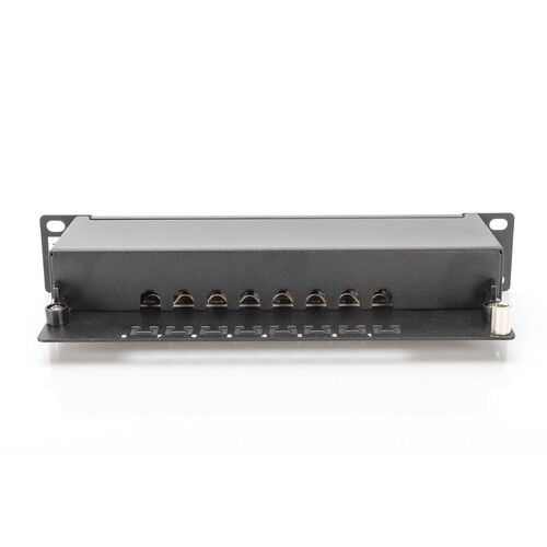 DN-91608S Digitus CAT.6  Patchpanel, 8xRJ45 STP 10 1HE, RAL9005, STP Produktbild Additional View 2 L