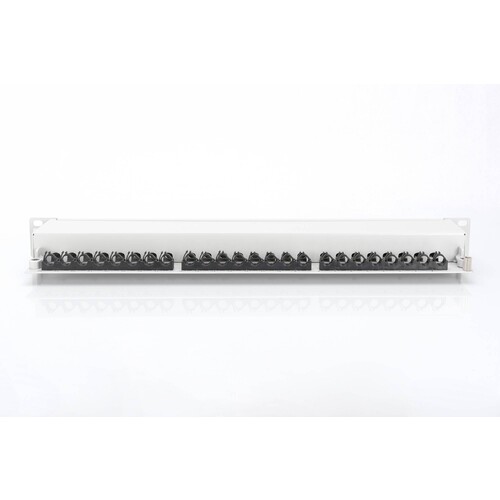 DN-91624S-EA Digitus CAT.6a  Patchpanel, 24xRJ45 19 1HE, RAL7035, LSA Produktbild Additional View 2 L