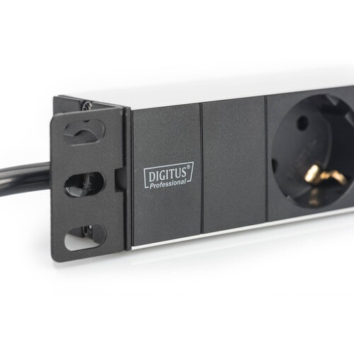 DN-95411 Digitus 10Zoll Steckdosenleiste 3-fach 2m Kabel, 250V/16A Produktbild Additional View 2 L