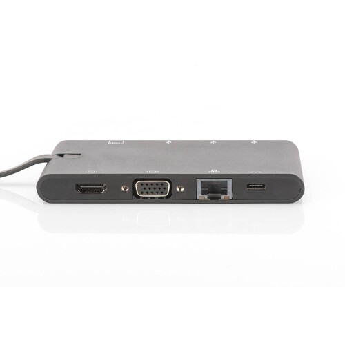 DA-70865 Digitus Docking Station Travel, USB C MicroSD,SD/MMC,VGA,HDMI Produktbild Additional View 2 L