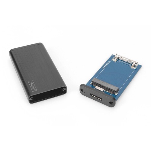 DA-71112 Digitus Ext. M SATA SSD Gehäuse 3.0 M SATA zu USB 3.0, Alu Produktbild Additional View 2 L