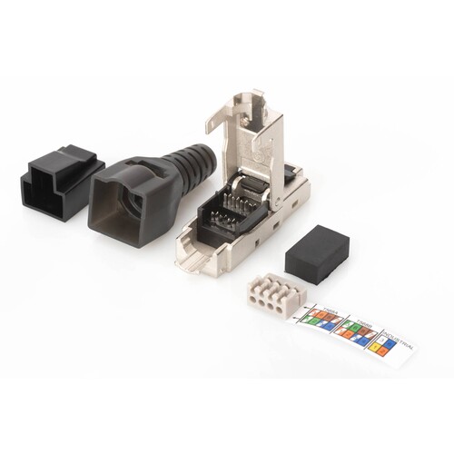 DN-93631 Digitus RJ45 Stecker für Verlegekabel AWG 22 27, 10Gbit, PoE+ Produktbild Additional View 2 L