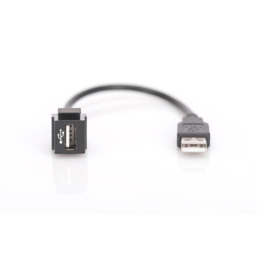 DN-93402 Digitus USB 2.0 Keystone Modul mit 16 cm Kabel (Buchse/Stecker) Produktbild Additional View 2 L