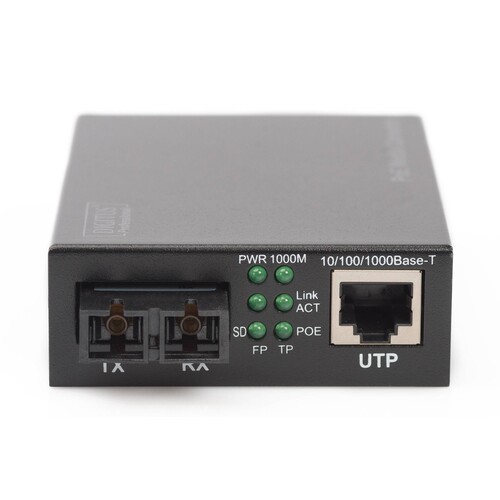 DN-82150 Digitus Gigabit PoE Medienkonverter, RJ45 / SC, MM, PSE Produktbild Additional View 3 L