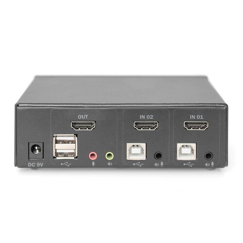 DS-12870 Digitus KVM SWITCH 2 Port, 2xHDMI in 1x HDMI out, 4K60Hz Produktbild Additional View 3 L