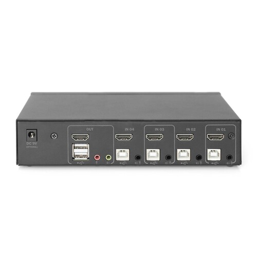 DS-12880 Digitus KVM SWITCH 4 Port, 4xHDMI in 1x HDMI out, 4K60Hz Produktbild Additional View 3 L