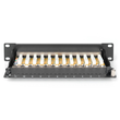 DN91612S CAT.6 Patchpanel, 12xRJ45 STP 10Zoll 1HE RAL 9005 schwarz Produktbild Additional View 4 S