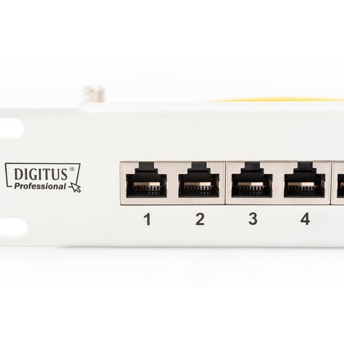 DN-91624S Digitus CAT.6  Patchpanel, 24xRJ45 STP 19 1HE, RAL7035, STP Produktbild Additional View 5 L