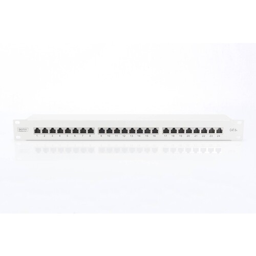 DN-91624S-EA Digitus CAT.6a  Patchpanel, 24xRJ45 19 1HE, RAL7035, LSA Produktbild Additional View 3 L