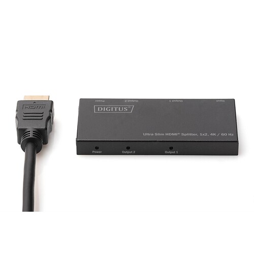 DS-45322 Digitus Ultra Slim HDMI Splitter, 1x2, 4K / 60 Hz Produktbild Additional View 4 L