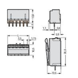 2091-1304 Wago THT Federleiste gerade Rastermaß 3,5 mm 4 polig lichtgrau Produktbild Additional View 3 S