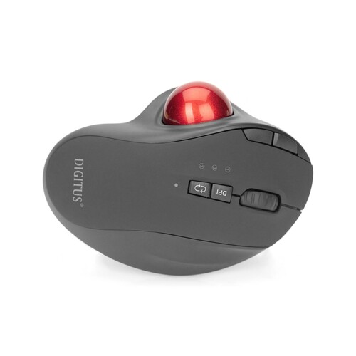 DA-20156 Digitus DA 20156 Wireless Ergonomic Optical Trackball Mouse, red  Produktbild Additional View 3 L