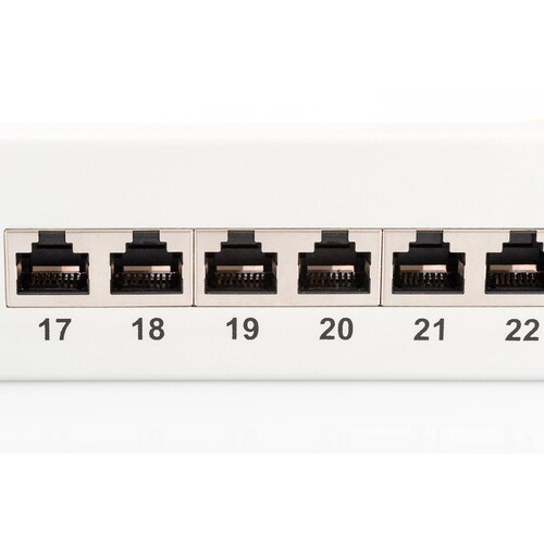 DN-91624S Digitus CAT.6  Patchpanel, 24xRJ45 STP 19 1HE, RAL7035, STP Produktbild Additional View 6 L