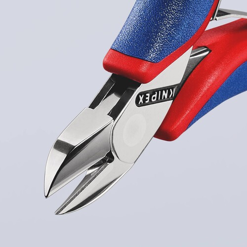 7702115 KNIPEX ELEKTRONIK SEITEN- SCHNEIDER MIT FACETTE 115 mm Produktbild Side View L