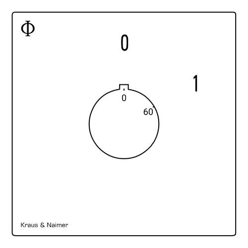 CA10 A200 UE1 K&N AUSSCHALTER 1POL 20A UP 80X80 WS 5,5KW Produktbild Additional View 1 L