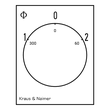 CG4.A211.VE21 K&N Umschalter 2POL 10A Einbau 45mm 2TE 2,5kW Produktbild Additional View 1 S