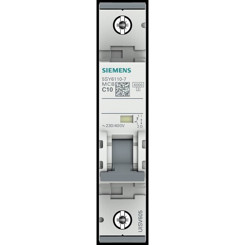 5SY6110-7 SIEMENS LEITUNGSSCHUTZSCHALTER 10/1/C 6KA, T=70MM Produktbild Additional View 6 L