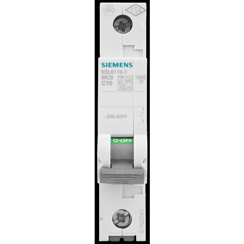 5SL6110-7 SIEMENS LS-SCHALTER C 10A 1-POLIG AC 230/400V Produktbild Additional View 6 L